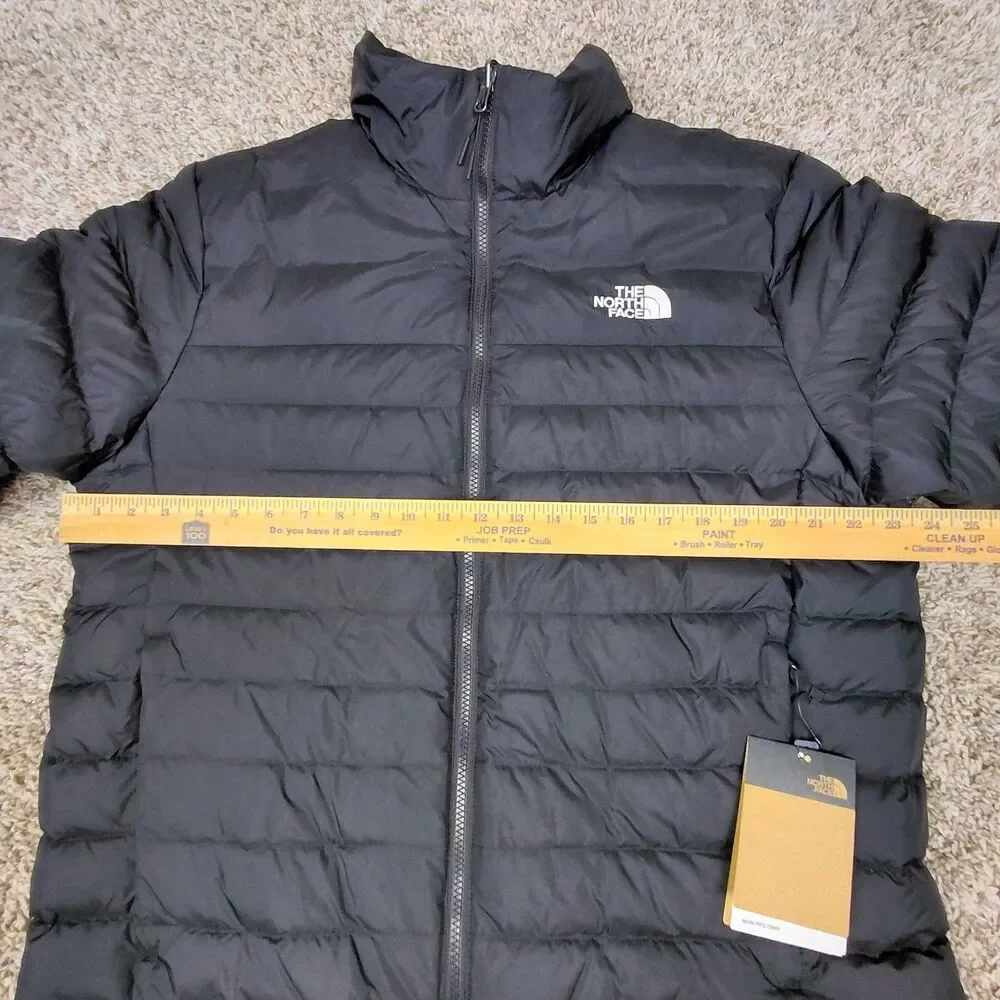 NEW The North Face Minoqua Down Jacket Mens Large Black 600 Fill Full Zip Puffer